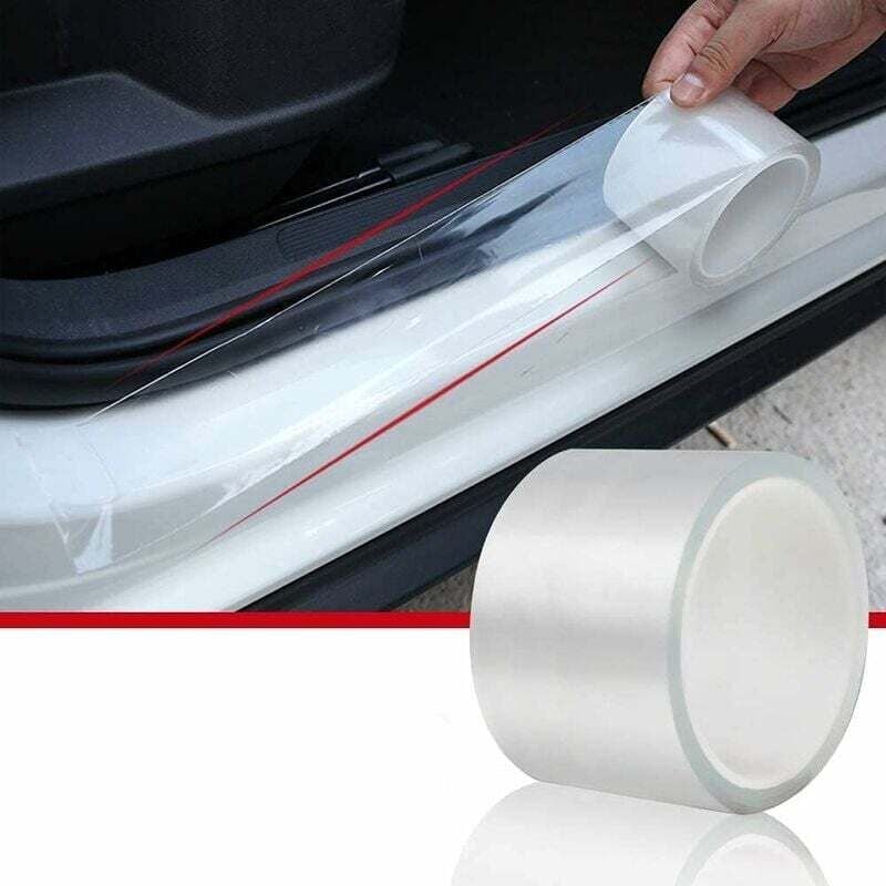 Thumbnail - Folie für Auto, Motorrad, Fahrrad 3mx10cm - Transparent, Selbstklebend, Lackschutz, Türkantenschutz, Kantenschutz, von D...