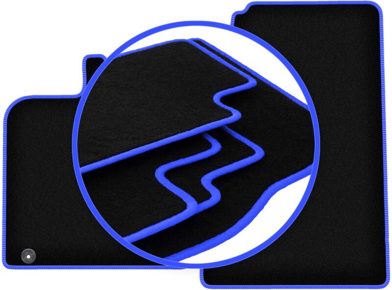 CARLUX-BLUE Auto-Fußmatten für: Smart ForTwo II Fließheck (2007-2014)