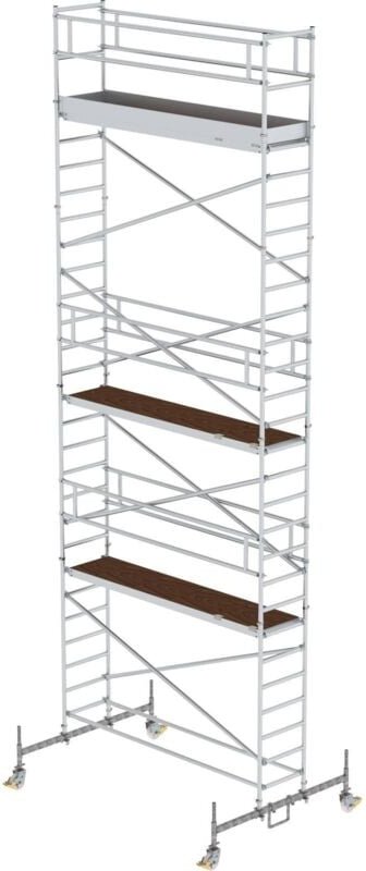 Günzburger Steigtechnik - Rollgerüst 0,75 x 3 m mit Fahrbalken Plattformhöhe 7,45 m - 156745