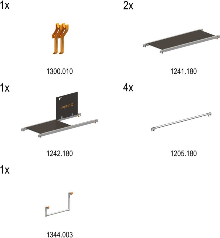 Layher Nachrüstset P2 für Gerüst Uni Kompakt 1405.004