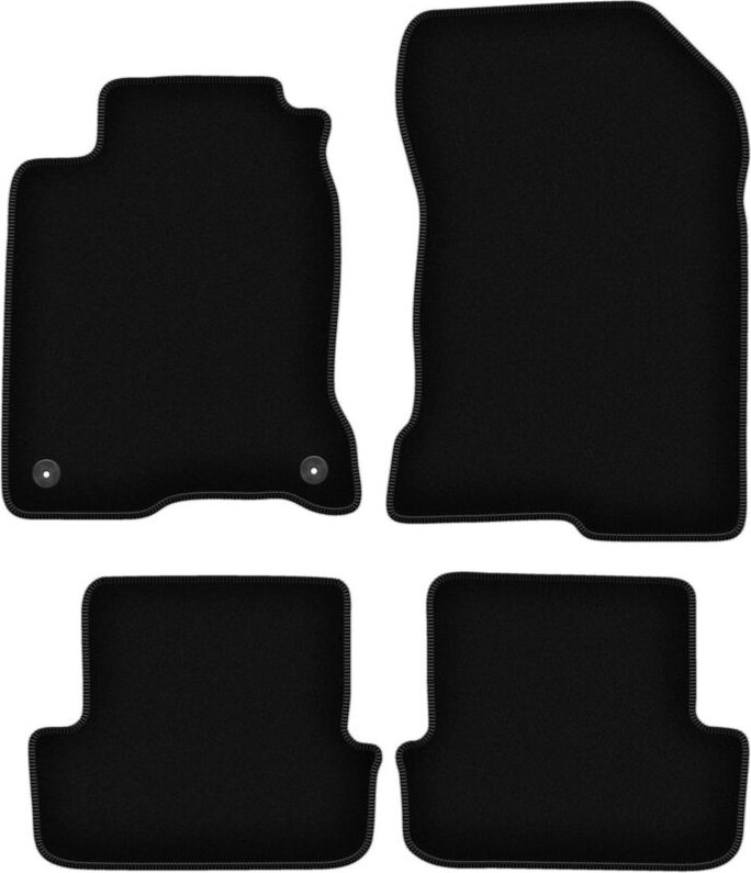 BASIC schwarze Veloursmatten für: Renault Laguna III Coupé (2007-2015)