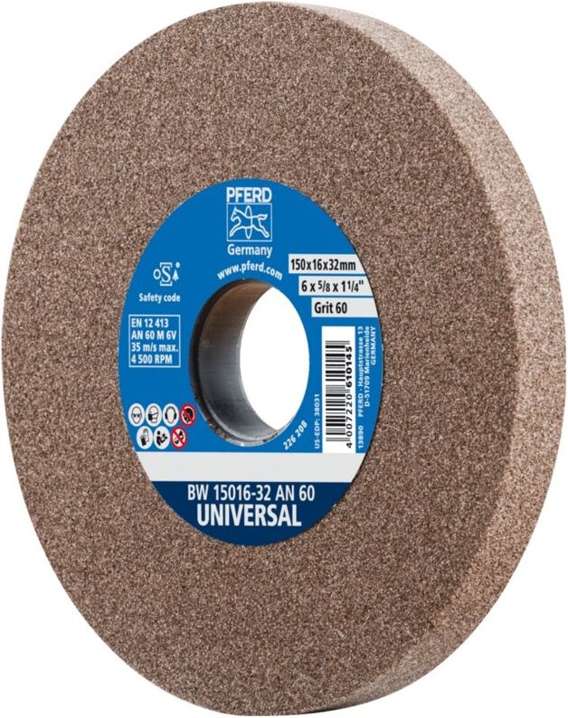 PFERD TOOLS Schleifbockscheibe Ø 150x16 mm Bohrung-Ø 32 mm A60 für universelle Schleifaufgaben