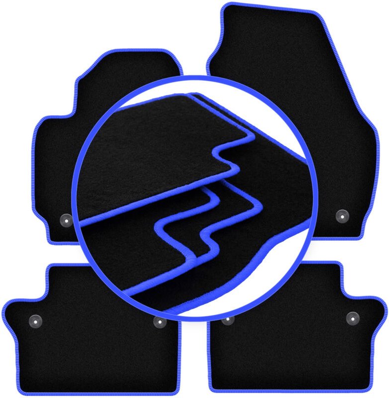 CARLUX-BLUE Autofußmatten für: Volvo S80 II Limousine (2010-2017)