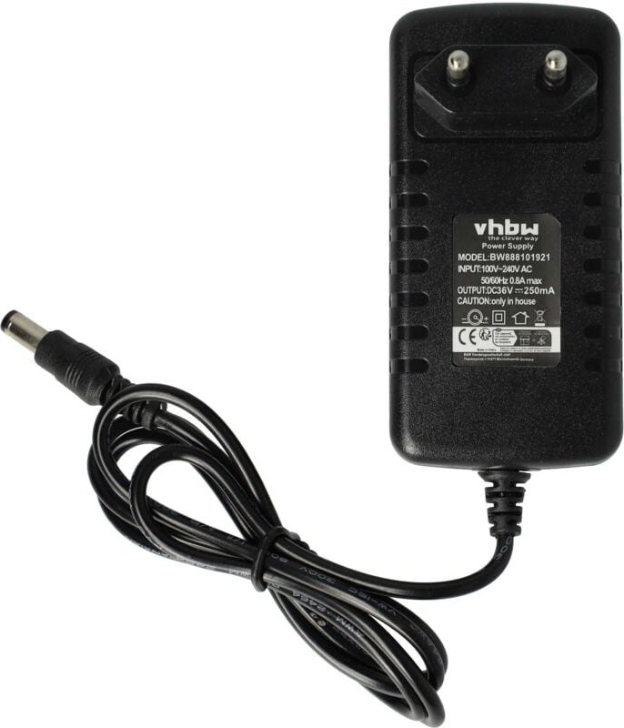 Staubsauger Netzteil Ladegerät kompatibel mit Rowenta Air Force 24V RH856, 24V RH857 Handstaubsauger, 144cm - Vhbw