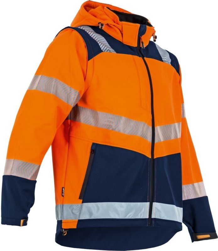 LMA - Hochsichtbare Jacke Cible - Softshell 3 Lagen - Orange/Marine - T6 xxl 2266 T6