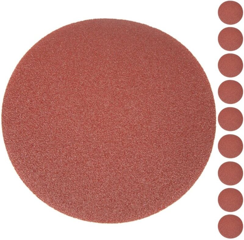 SCHLEIFPAPIER 10 Stück 125mm P80 mit Klettverschluss SCHEIBE zum Schleifen