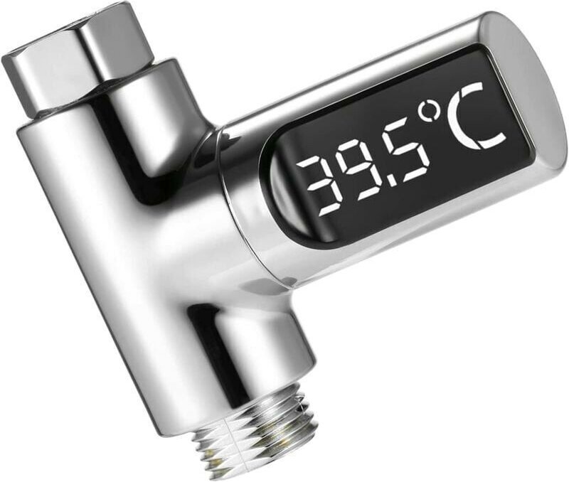 Thermomètre de Douche à LED, Thermomètre Numérique 5-85 ° C, avec thermomètre Rotatif à 360 °, Compteur d'eau à LED, The...
