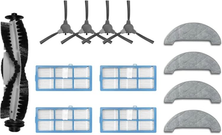 Für E1 Roboter Vakuum Wichtigsten Seite Pinsel HEPA-Filter Mopp Pad