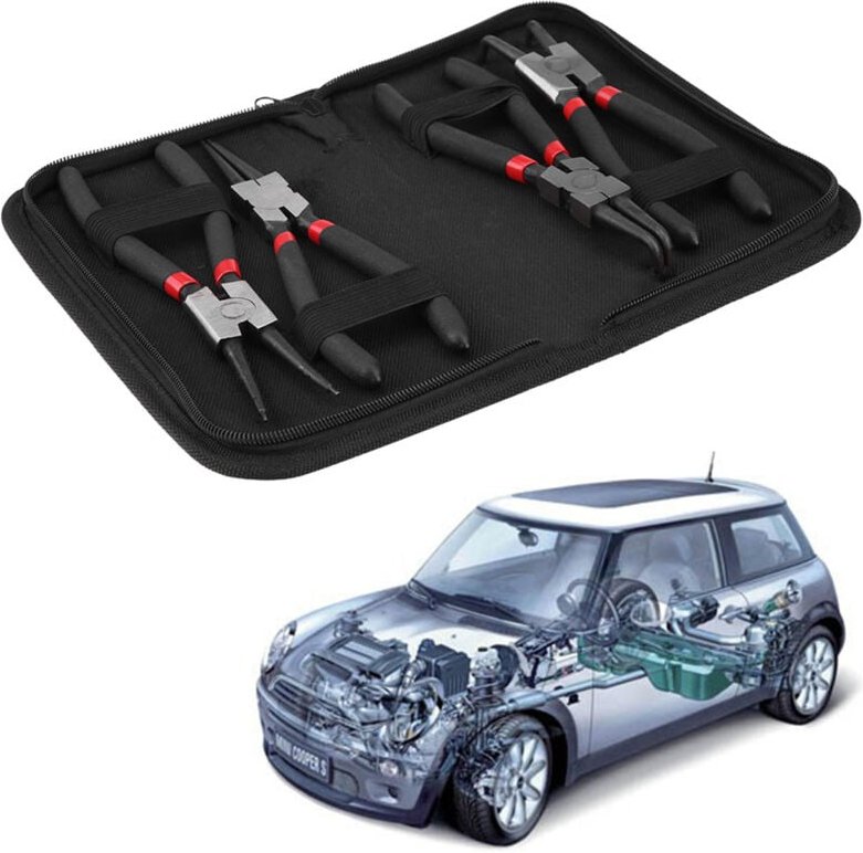 Ej.life - Sprengringzangen Satz, 7inch Sicherungsring Zangen internes externes verbogenes gerades Sicherungsring Zangen ...