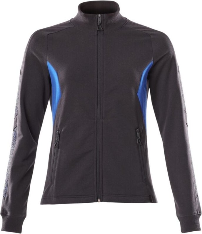 Mascot Sweatshirt ACCELERATE mit Zipper, Damen 18494 Gr. M schwarzblau/azurblau