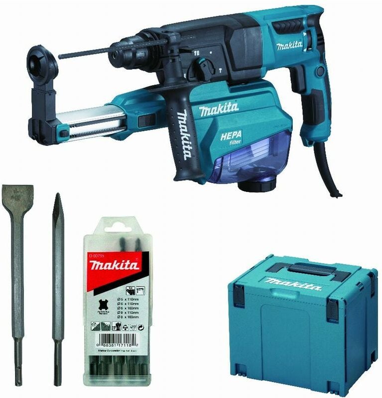 800W SDS-Plus 2.2J 26mm Meißelhammer Makita HR2652JX14