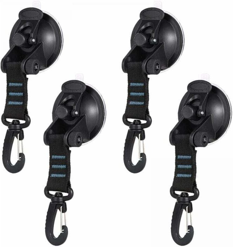 4 pezzi Caravan Ventosa Ancoraggio, Ventosa Ancoraggio Campeggio Ventosa Ancoraggio con Tether per Casa, Auto, Tende da ...