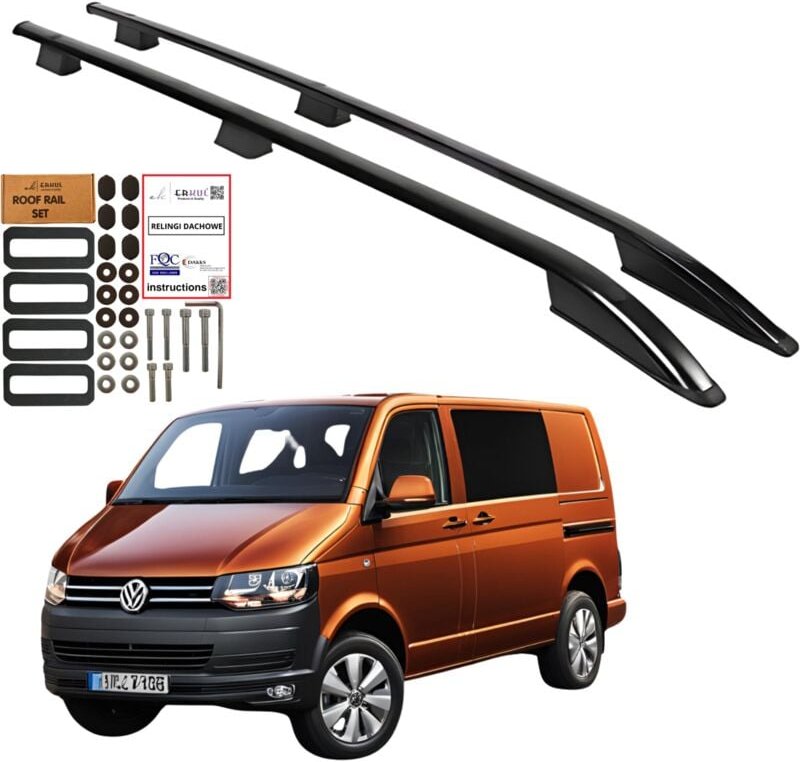 Dachreling VOLKSWAGEN TRANSPORTER T5 T6 KURZ L1 ab 2003 SCHWARZ
