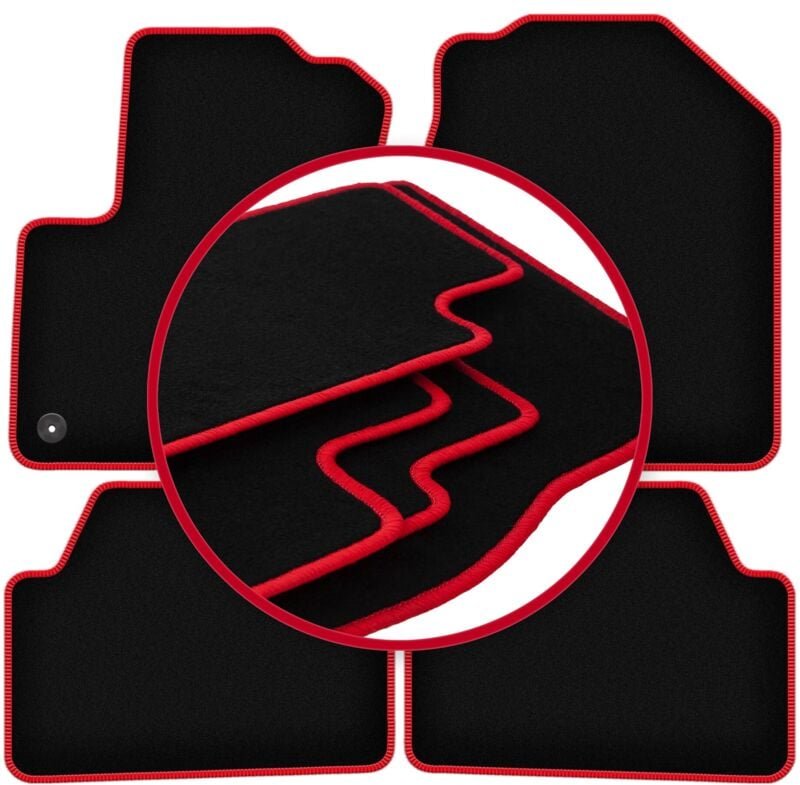 CARLUX-RED Autofußmatten für: Kia eNiro / Niro EV Crossover (2016-)