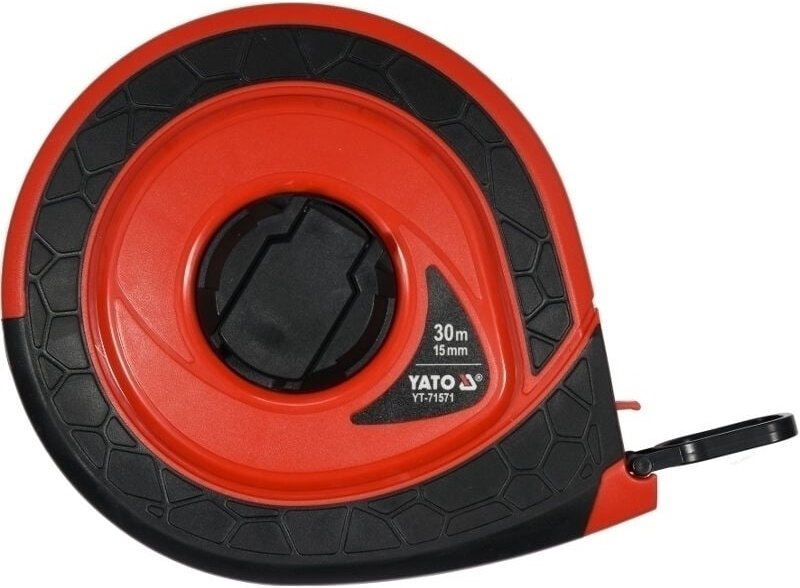 Yato YT-71571 Maßband 30 m Acrylnitril-Butadien-Styrol (ABS), Glasfaser ofGlas, Gummi Schwarz, Rot