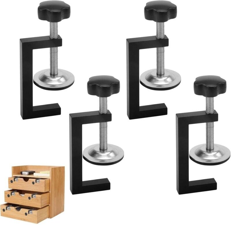 4-teiliges Klemmen-Set, Klemmbereich 10–57 mm, verstellbare G-Klemme, Zimmermannsklemmen-Clip-Befestigungswerkzeuge, Zub...