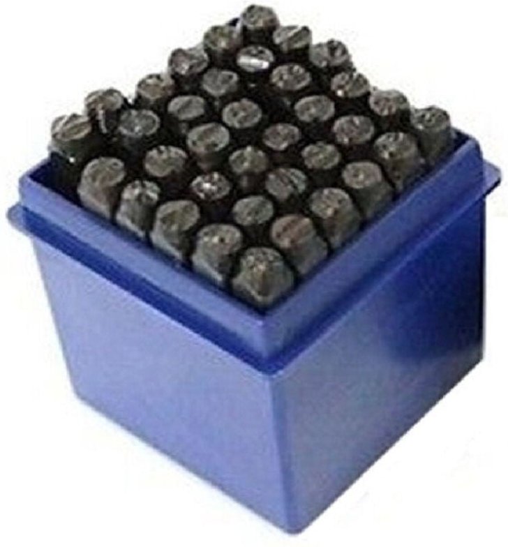 Trade Shop Traesio - Trade Shop - Punzoni Numeratori Buchstaben und Zahlen + Symbol '&' 36 Stück 4 mm -