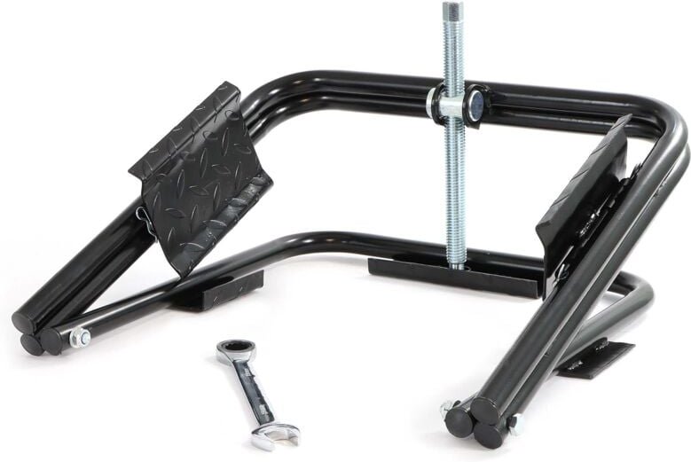 Wiltec Wagenheber für Wohnmobil bis 1360 kg, Nivellierer Wohnwagen 14“-15“ Reifen, robuster Ausgleichskeil Stahl, Auffah...