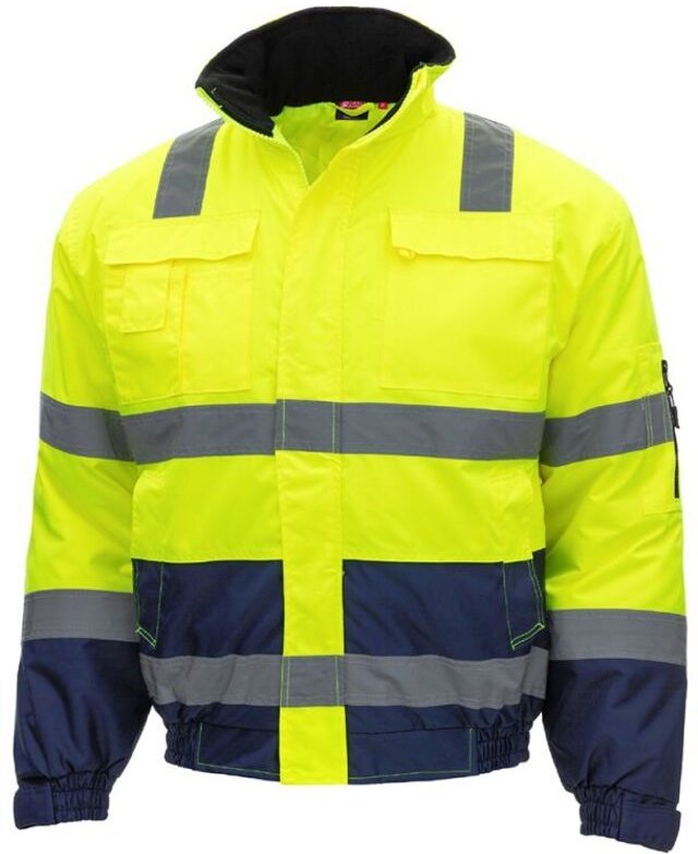 Nitras - Pilotenjacke 7143 Motion Tex Viz neongelb / marineblau Gr. xl