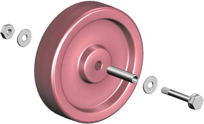 Layher Ersatzteil für Fahrgerüst PA-Rad inklusive Achse für 1267200