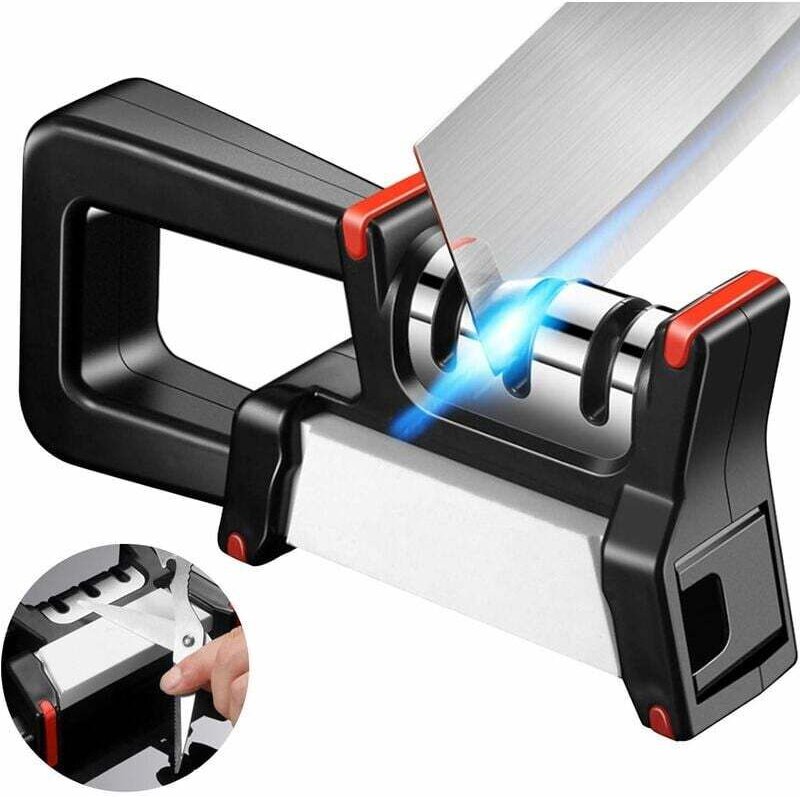 Messerschärfer, Professionelle Messerschärfer, Professionelle Messerschärfer, 4-in-1 Küchenschärfer mit Rutschfester Bas...