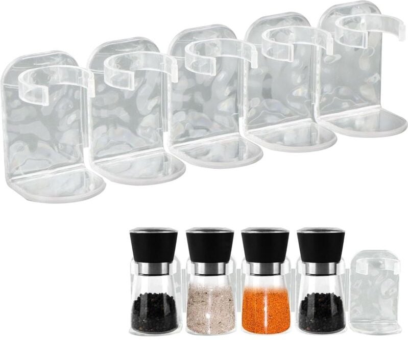 Küchenregalhalter – Gewürzregal ohne Bohren, selbstklebend, für Schrank, Gewürzgläser, Schrankeinsatz, Küchen-Organizer,...