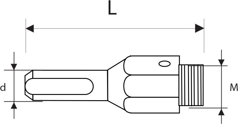 Schaft fur Lochsagen 51 -100 mm Fervi f015/004