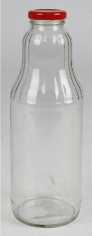 21x Glasflasche 1L Schraubdeckel Saft Wasser Milch Küchen Trink Tisch Haushalt