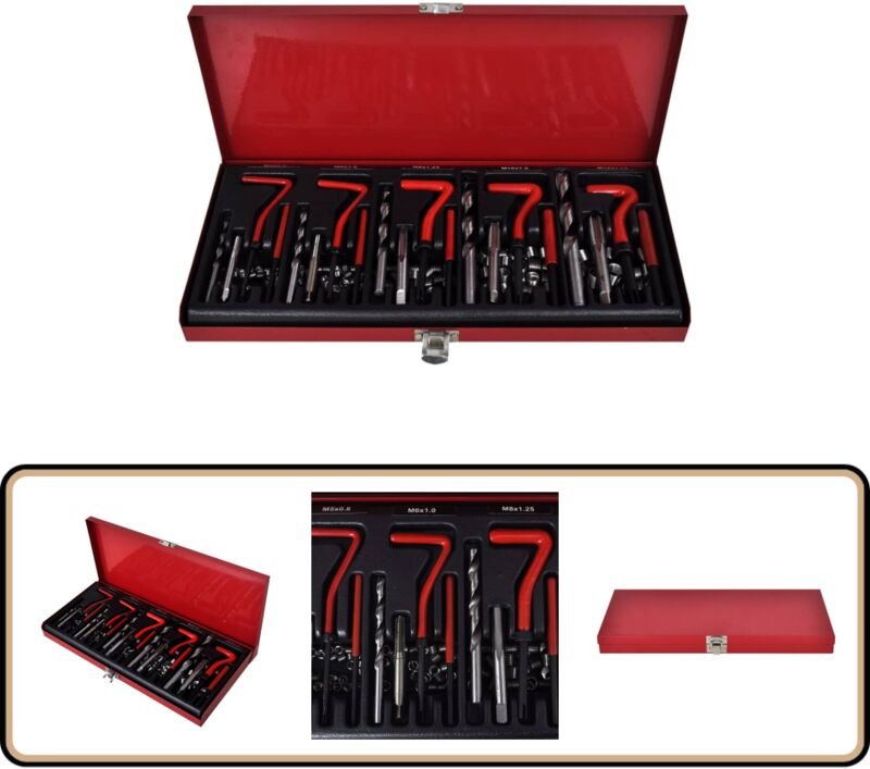 Gewinde-Reparatur-Kit - Gewinde-Reparatur-Set - Gewindeschrauben - Gewindeinlay - Schraubzubehör - Werkzeugset