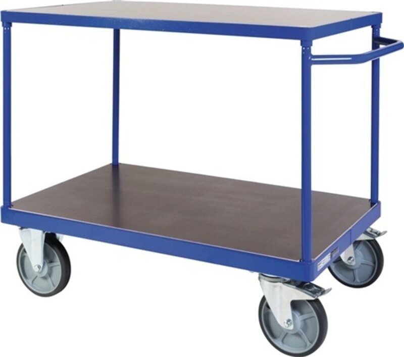 Protaurus Tischwagen F600 mit 2 Ladeflächen und Schiebegriff 600kg Tragkraft 1000x600mm