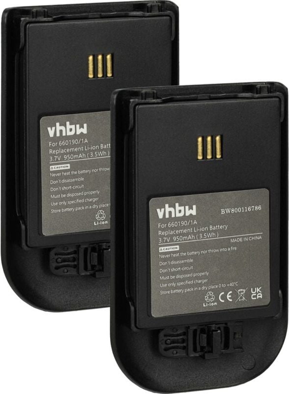 Thumbnail - Vhbw - 2x Akku Ersatz für Siemens S30122-X8008-X38, L30250-F600-C325 für schnurlos Festnetz Telefon (930 mAh, 3,7 v, Li-...