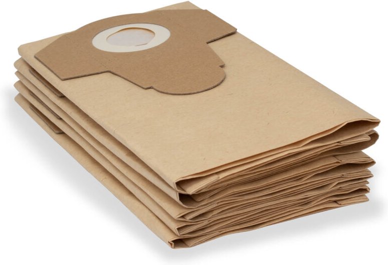 Papierfilterbeutel, Ersatzbeutel, 5 Stk, passend für Kärcher Mehrzwecksauger Serie wd 7