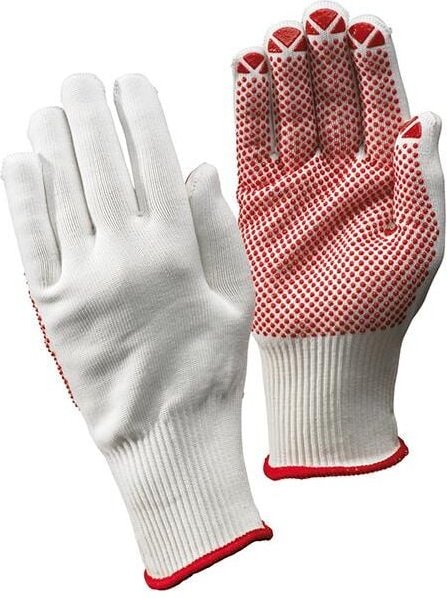 Strickhandschuh Packer, genoppt,weiß, Gr.10 FORTIS