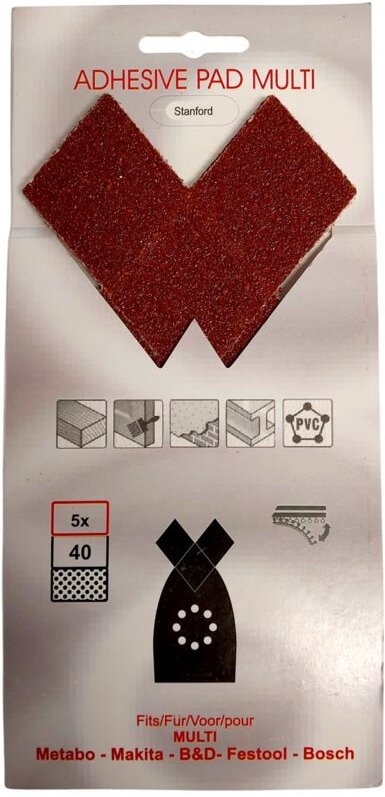 5x Schleifpapier für Winkelschleifer 200mm x 110mm Makita Metabo Bosch Grob 40