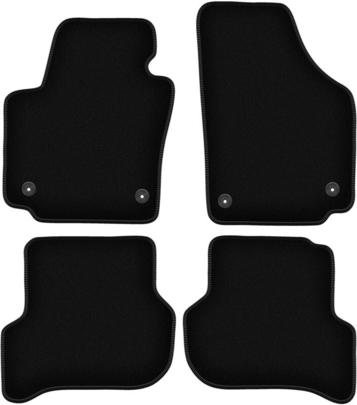 BASIC schwarze Veloursmatten für: Seat Altea XL Minivan (08.2008-2015)