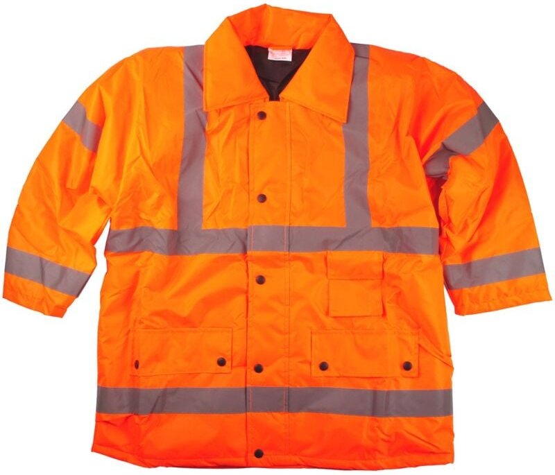 Sicherheitsjacke Warnschutzjacke l xl xxl Warnschutz Arbeitsjacke Signaljacke - XL-orange
