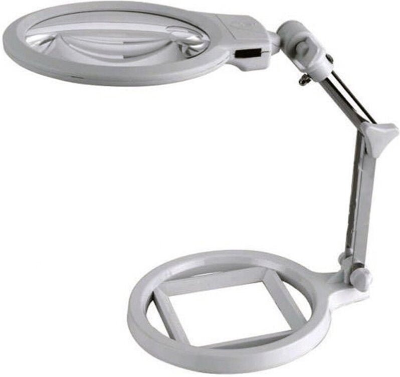 Trade Shop - LAMPADA INGRANDIMENT BY TABELLE MIT LIGHT 2 LED PORTATILE 130 MM BIS 26MM -