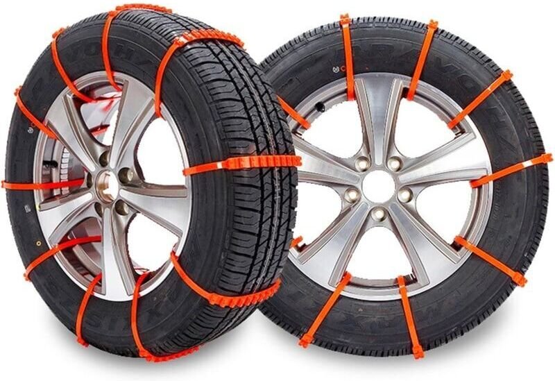 12 Stück Schneeketten, Schneekette, verschleißfest, rutschfest, universelle Schneekettenbefestigungen für Kompaktwagen, ...