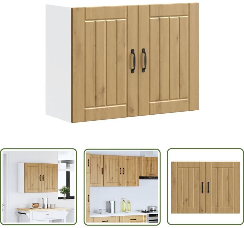 The Living Store - vidaXL Küchen-Hängeschrank Lucca Artisan-Eiche Holzwerkstoff