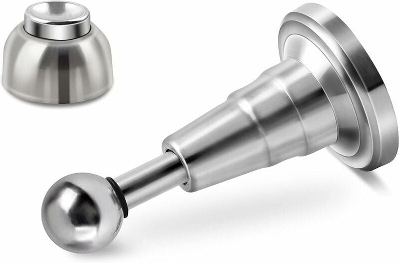 Magnetischer Türstopper mit hydraulischem Dämpfer, robuster Edelstahl, magnetischer Türstopperhalter für die Wandmontage...
