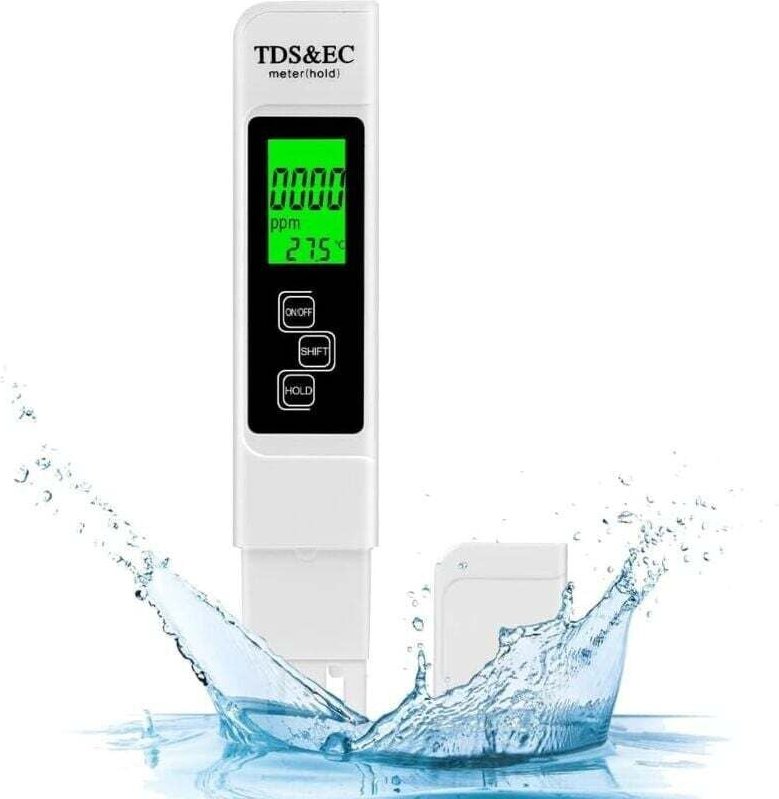 Ulisem Wasserqualitätstester, 4-in-1-pH-Meter und TDS&EC-Meter-Temperaturmessgerät, Messgerät mit LCD-Display, hohe Gena...