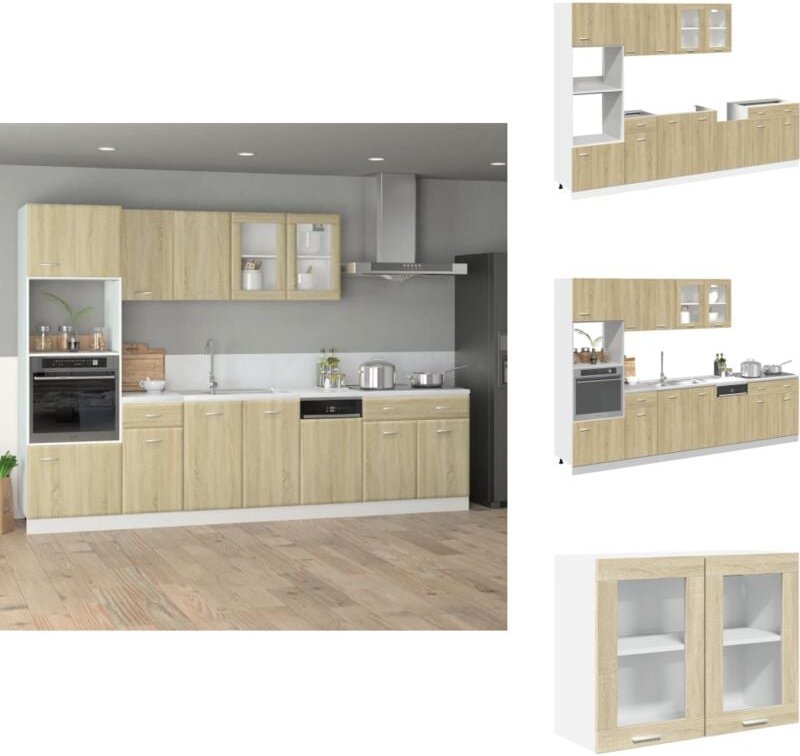 7-tlg. Küchenschrank-Set Sonoma-Eiche Holzwerkstoff - Küchenschrank-Set - Küchenschrank-Sets - Küchenschrank - Küchensch...