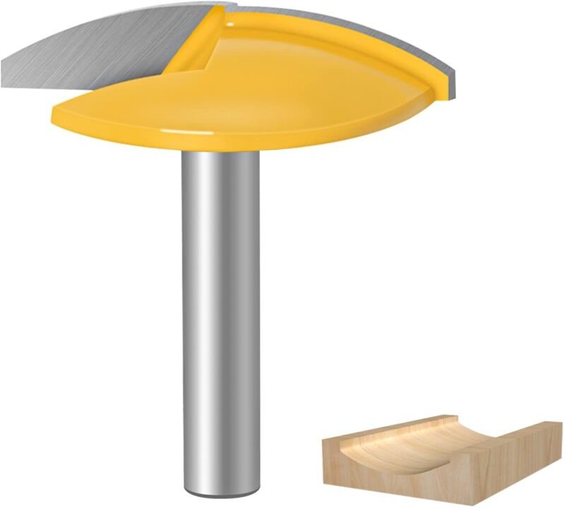 Schaftfräser, Hartmetallfräser, 1-3/4 Zoll Breite, 1,65 Zoll Radius, 8 mm Schaftfräser, für Massivholz und MDF