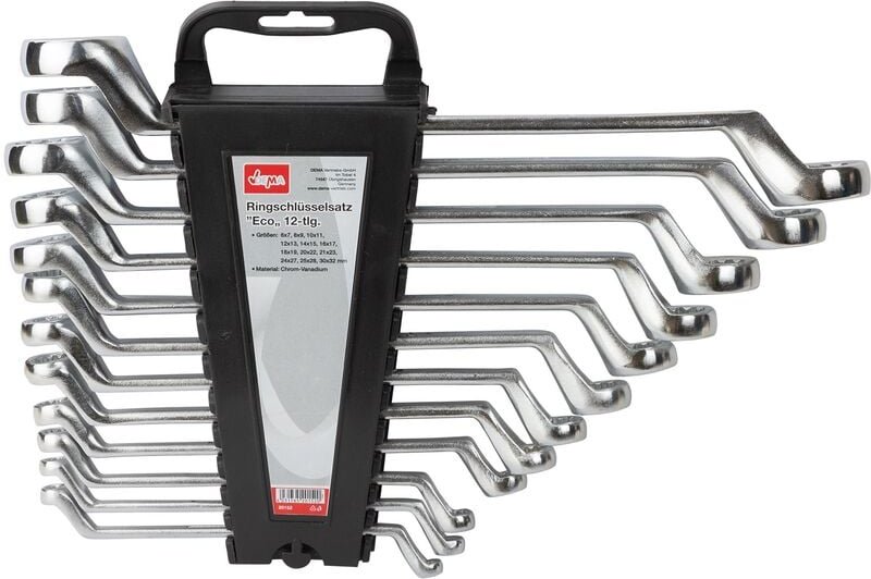 Ringschlüsselsatz Eco 12 tlg. Doppelringschlüssel Ringschlüssel Satz gekröpft