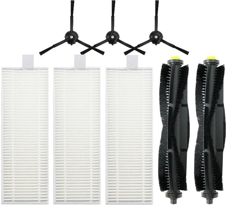 RollenbüRste HEPA Filter SeitenbüRste Ersatzteile für Qihoo 360 S10 X100 Max Roboterstaubsauger