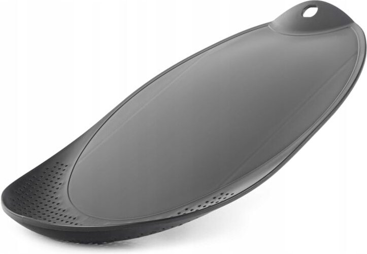 Kadax - Schneidebrett mit Abtropfschale mit Griff Kunststoff Schwarz 25x38cm