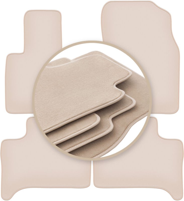 PREMIUM beige Matten für: BMW X5 E53 xDrive 4WD 1999-2006