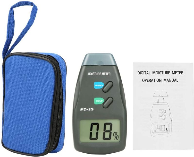 Ej.life - Feuchtigkeitstester, digitaler Tester, tragbarer Holzfeuchtigkeitstester mit HD-Digital-LCD-Anzeige, Bereich 5...