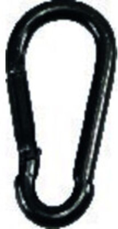 Feuerwehr-Karabinerhaken schwarz-Zn 40x 4mm