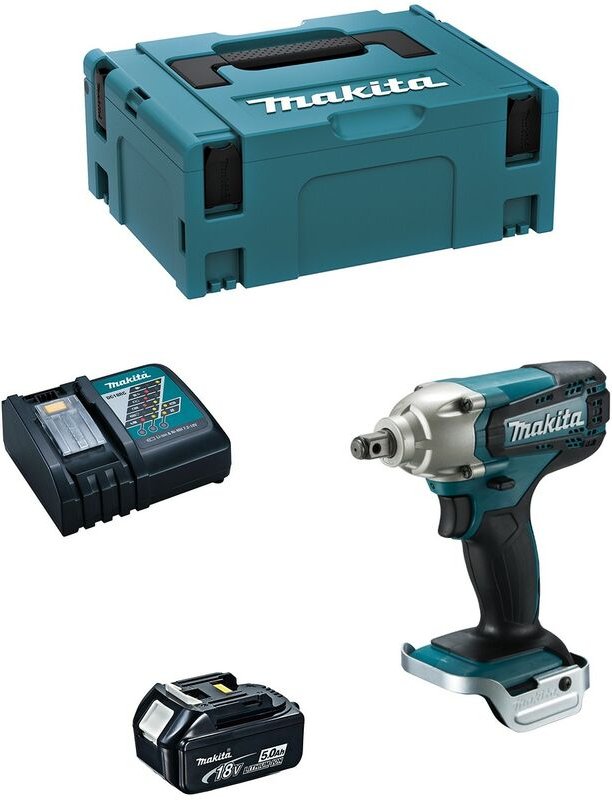Schlagschrauber Makita DTW190RTJ1 (1 x 5,0 Ah + DC18RC + makpac 2)